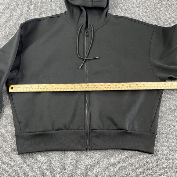 Uniqlo Black Full-Zip Hoodie With Drawstrings Size L - Picture 6 of 10